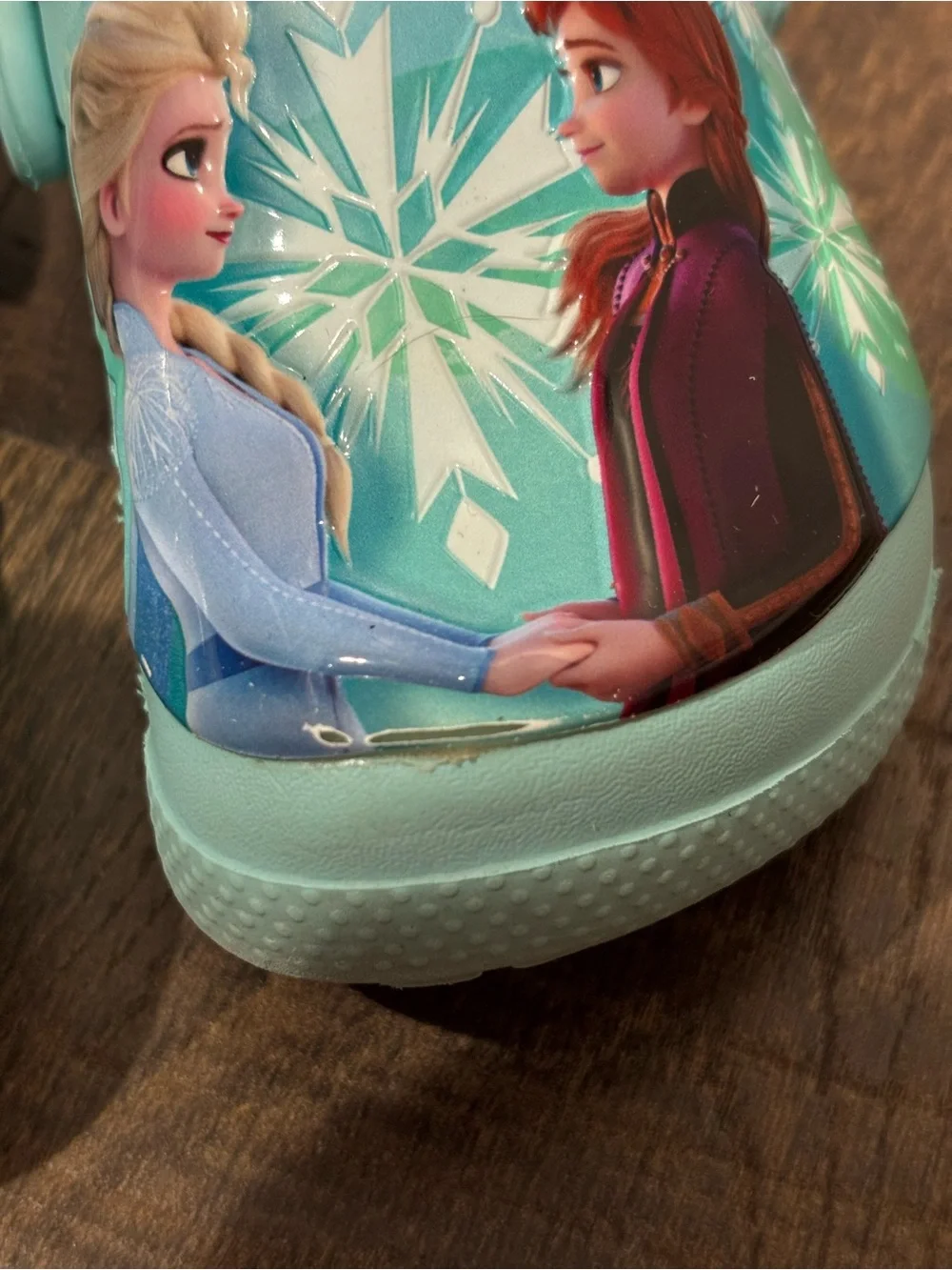 Disney Frozen II Crocs 6 Toddler Girls Elsa Anna Light Blue